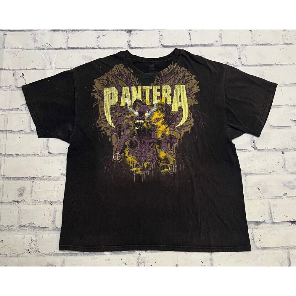 Pantera Shirt Adult XL Black Rock Band Tee Heart Full Of Lies Demon Fire Punk